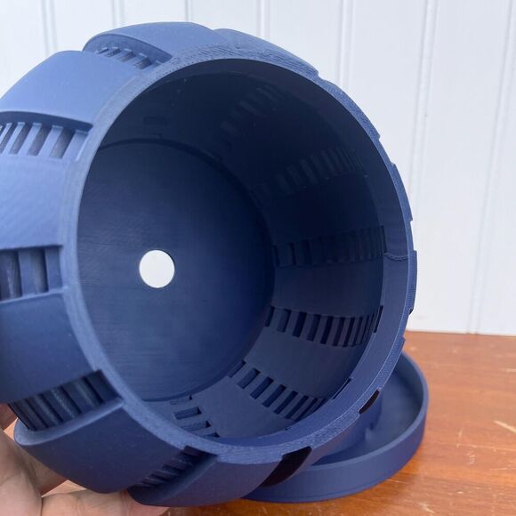 The Arik Indoor Orchid Planter Pot with Drainage Tray, Modern Unique - Picture 6 of 9